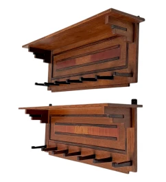 Two Art Deco Modernist Coat Racks by P.E.L. Izeren for De Genneper Molen